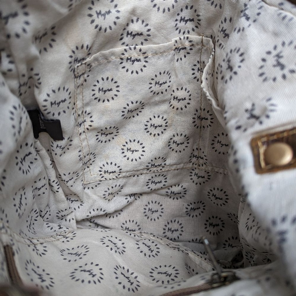 MYRA Blue Chip Recycled Military Tent Shoulder Bag - Picture 15 of 15